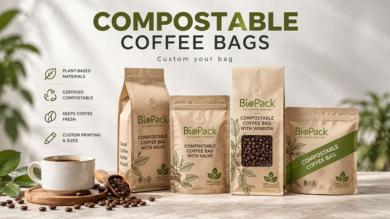Custom compostable coffee bags for specialty roasters Custom compostable coffee bags for specialty roasters
