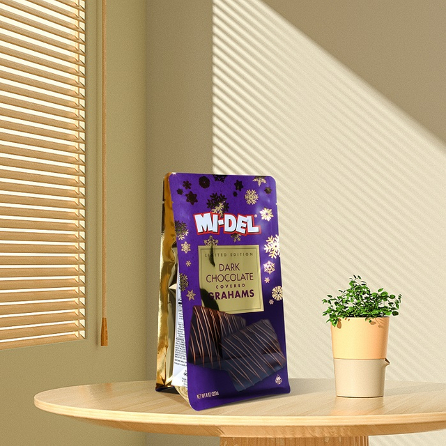 Custom Printing Low Carbon Emissions Recyclable Stand Up 200g Small Chocolate Chips Bags