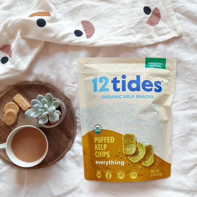 Bolsas Custom Printed Paper Compostable Stand Up Resealable Bags for Organic Kelp Snacks