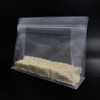 Bolsa De Embalaje Recycled Bulk Cereal Clear Flat Bottom Bags with Resealable Ziplock