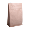 Wholesale Stock 250 Gram Degassing Valve Flat Bottom Brown Paper Coffee Bags