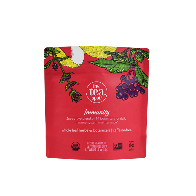 Bio Based Material Eco Friendly Compostable Stand Up Pouches for Coffee Or Tea
