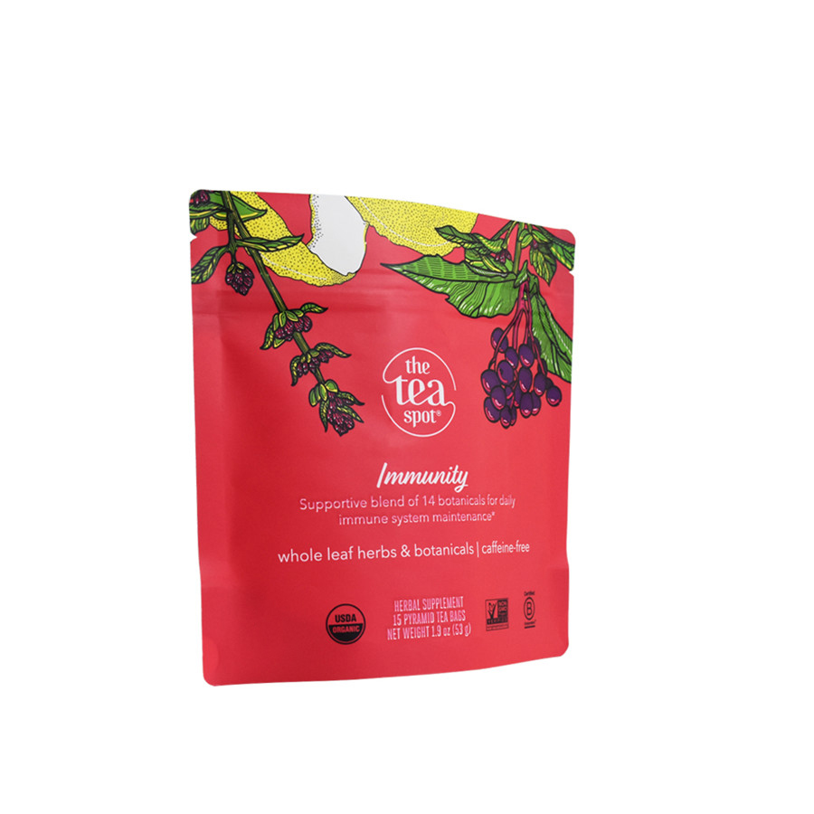 Bio Based Material Eco Friendly Compostable Stand Up Pouches for Coffee Or Tea