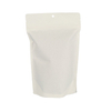 High Barrier Dried Food Packaging Resealable White Kraft Stand Up Pouches with Window