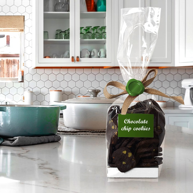Tear Notch Customized Home Compostable 3 Side Sealed Small Dark Chocolate Treat Bags