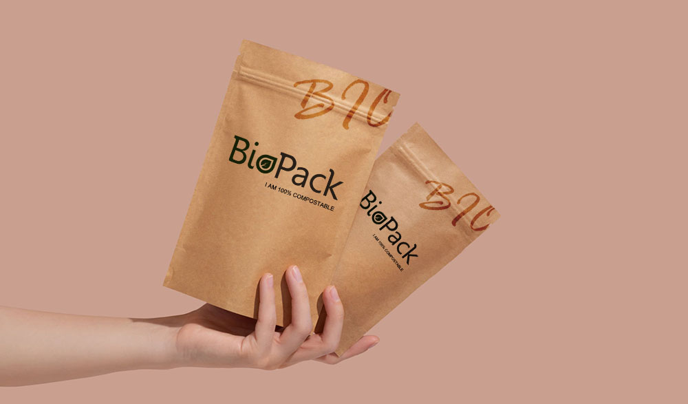 100 COMPOSTABLE STAND UP POUCH