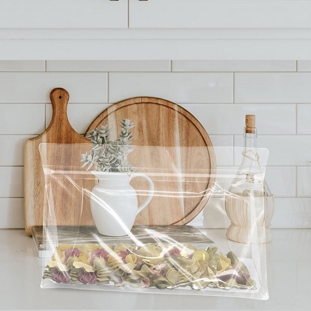 clear flat bottom bag