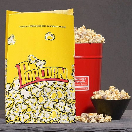 printed popcorn bags
