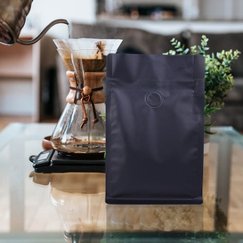 250 Gram No Printing Box Bottom Zipper Matt Black Coffee Bags with Valve Wholesale