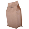 Noprinting Bulk Recyclable Flat Bottom Brown Kraft Coffee Bag with Valve