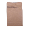 Noprinting Bulk Recyclable Flat Bottom Brown Kraft Coffee Bag with Valve