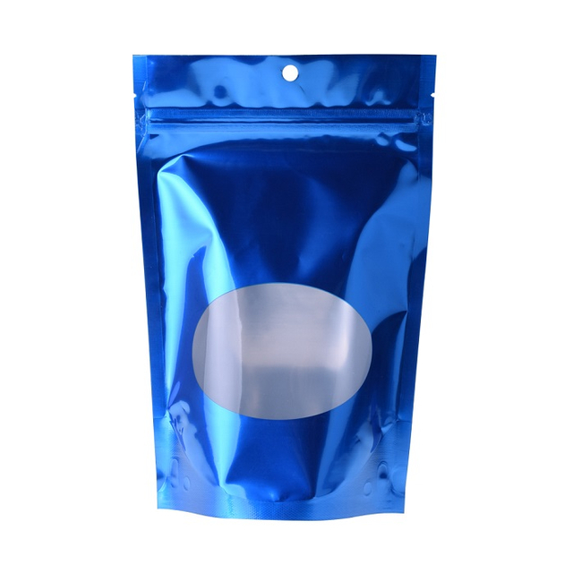 Low MOQ Food Grade Bio Recyclable Resealable Clear Window Stand Up Plastic Bags