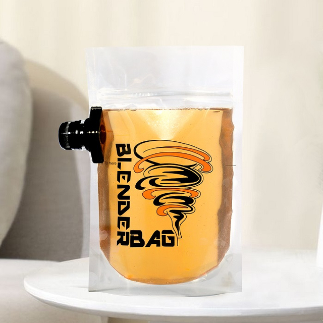 Food Safe Zip Top Eco-friendly Plastic Stand Up Spout Protein Shake Pouch for Adults