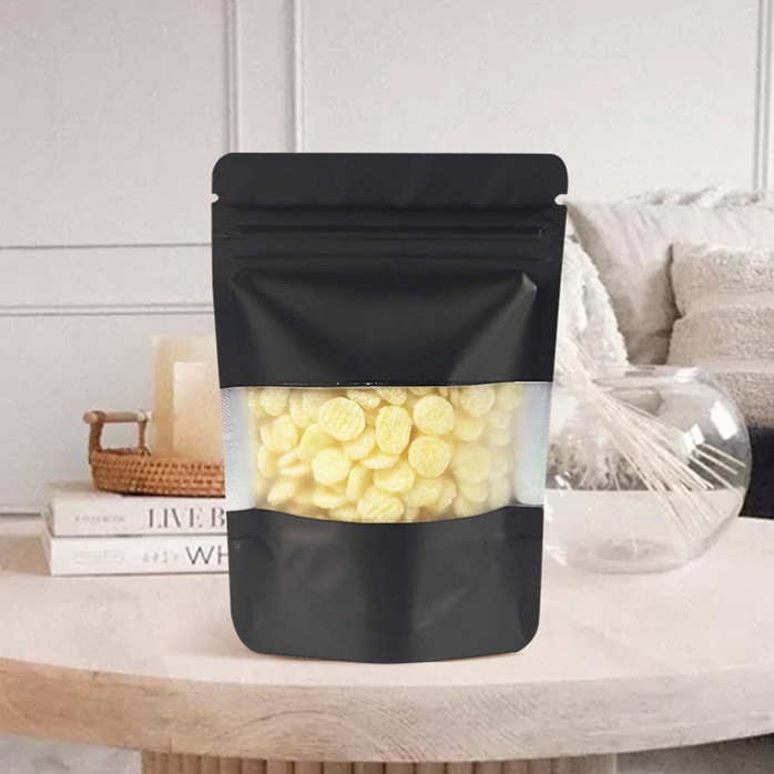 Low Carbon Footprint Resealable Small Kraft Paper Stand Up Pouch For Popcorn Snack