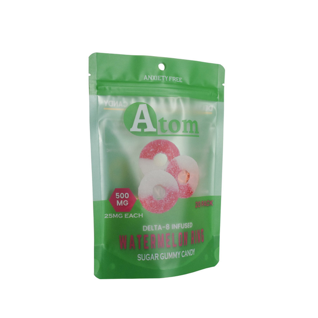 Recyclable Watermelon Gummy Candy Pouch with Zip Lock