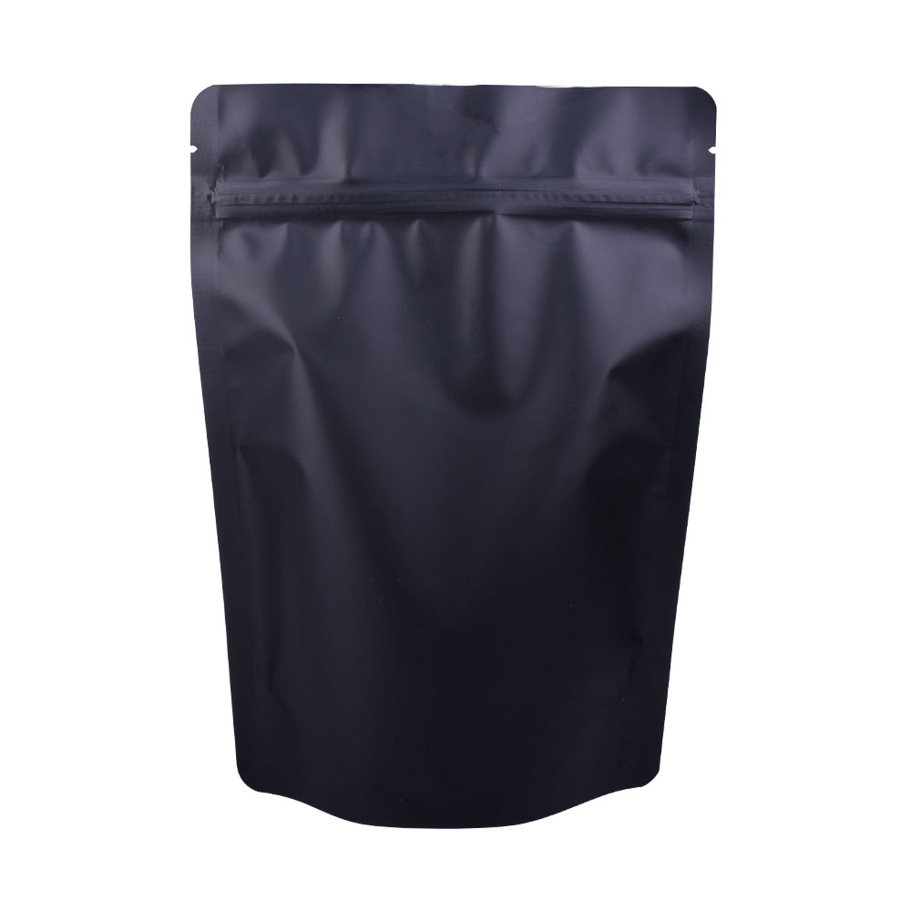 100pcs 8oz Matte Black Stand Up Coffee Bag with One-way Degassing Valve