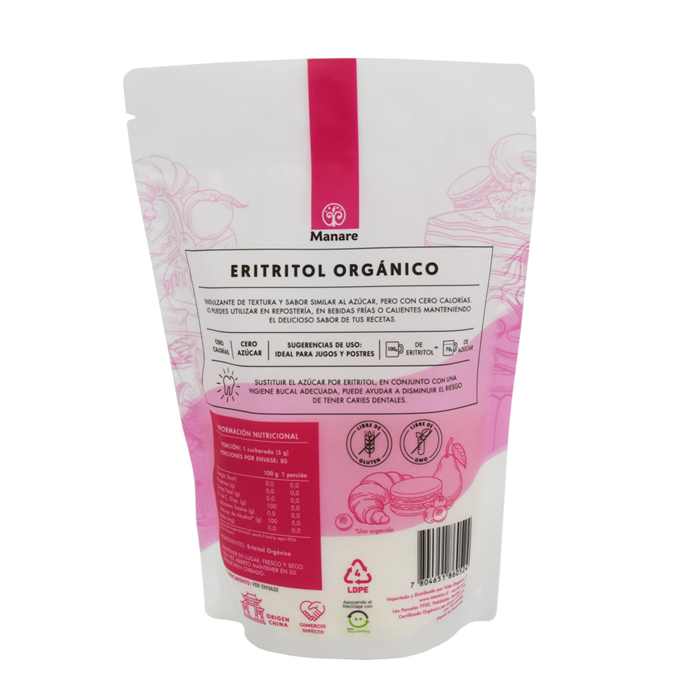 100% Eco-friendly Sustainable Recyclable Packaging Bags for Organic Sugar