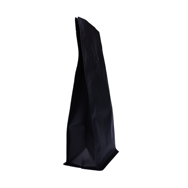 100PCS 1kg Matte Black 4-sided Gusset Box Bottom Bags
