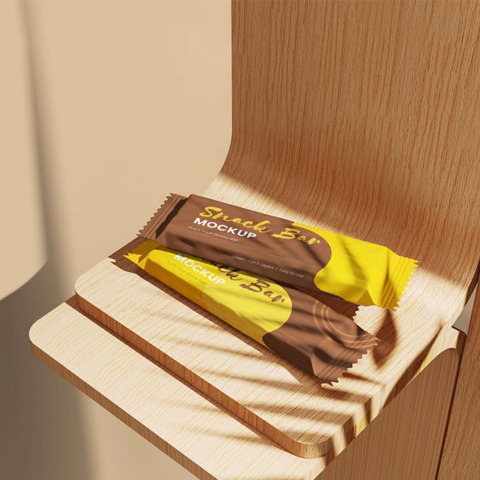 Laminated Roll Film Package Custom Design Recyclable Snack Bar Packaging