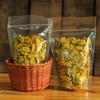 Custom Corn Starch Pla Clear Stand Up Pouch with Window for Snack Packaging