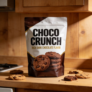 Personalized Frosted Heat Seal Chocolate Cookies Bag