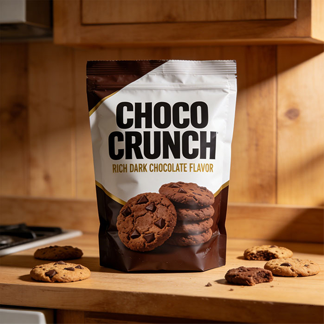 Personalized Frosted Heat Seal Chocolate Cookies Bag