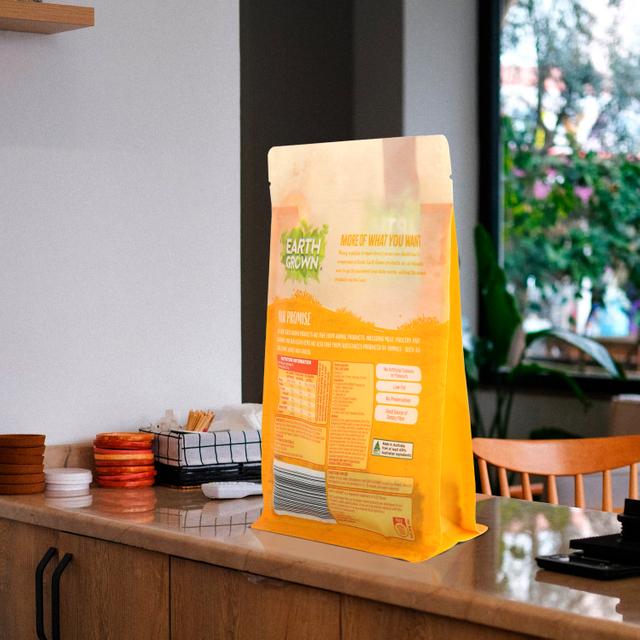 Custom Flat Bottom Cookie Bags Compostable Food Packaging Bag With Ziplock 