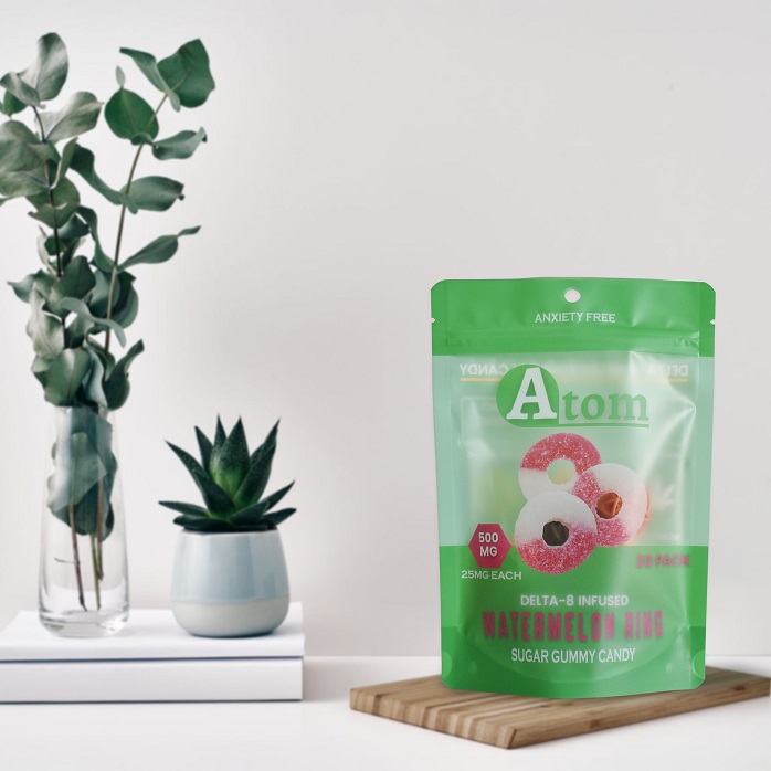Digital Printed Reseaelabe Recycled Plastic Small Stand Up Edible Gummies Bags