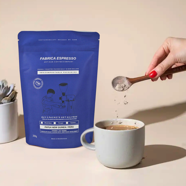 Bio Compostable Vegan Coffee Bean Compost Bag with Closures