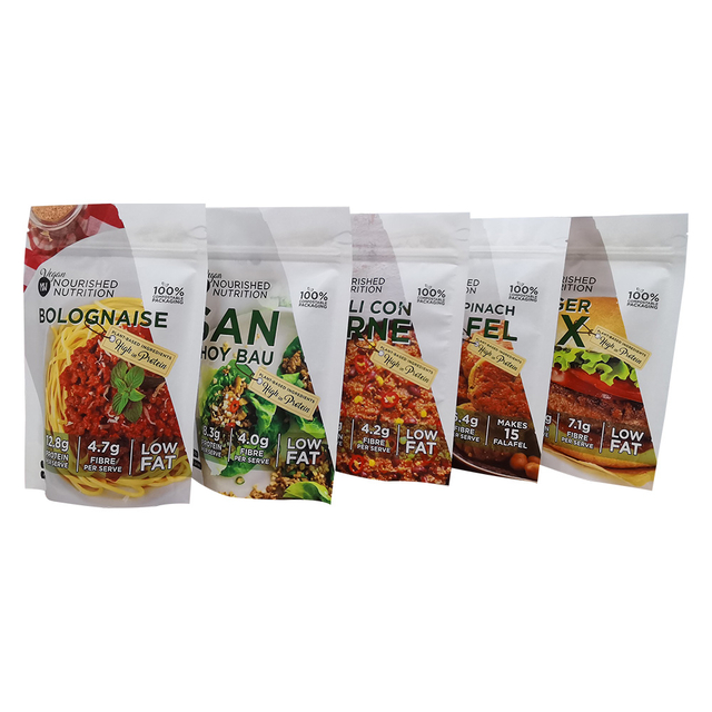 Laminated Material Moisture Proof Biodegradable Ziplock Bags for Vegan Organic Food