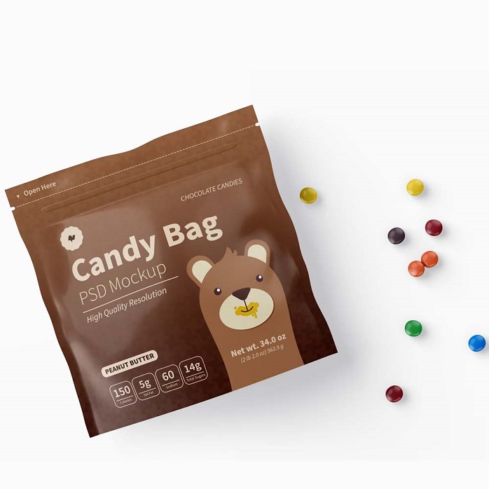 Printed Resealable Doypack Personalised Small Compostable Sweet Bags
