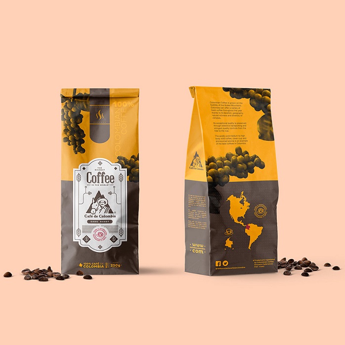 Box Bottom FSC Certified Kraft 12 Oz Coffee Bags with Valve Wholesale