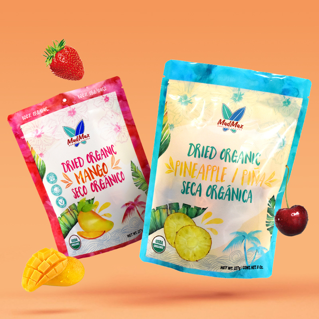 Kraft Paper Zipper Heat Seal Eco Biodegradable Candy Pouch Packaging