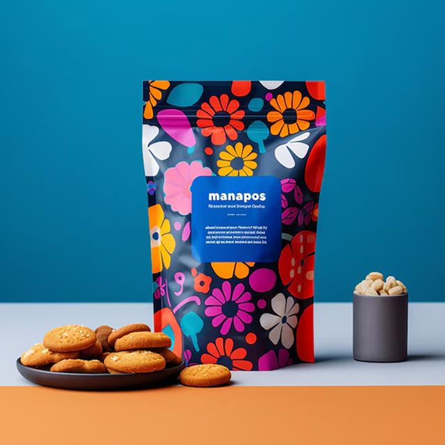 Custom Printed Resealable Biodegradable Snack Packaging Bags