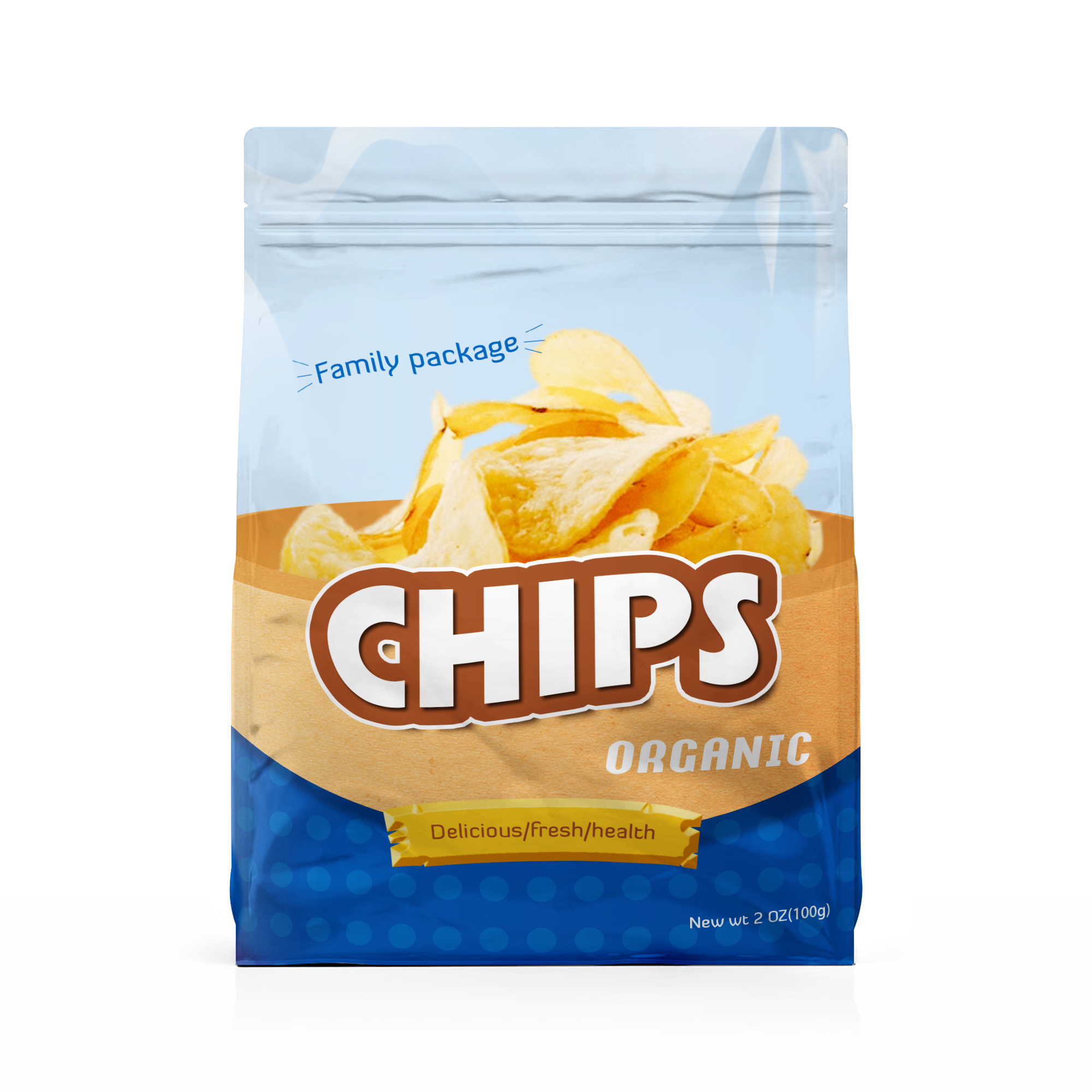 Customized Biodegradable Stand Up Potato Chip Bags