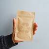 Wholesale Empty Zipper Seal Mini Blank Recycled Brown Paper Bags
