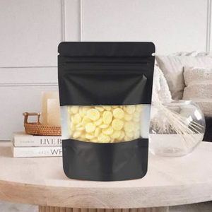 Custom Matte Black Stand Up Resealable Plastic Bags for Corn Flakes