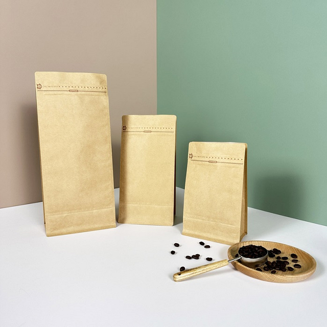 250g 500g 1kg Multiple Sizes Home Compostable Paper Standard Blank Coffee Bags