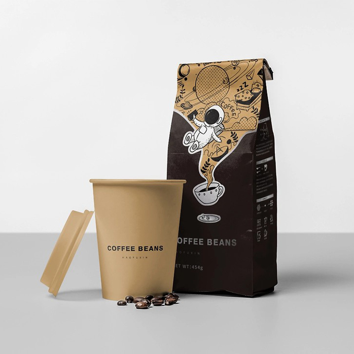 Empty Innovative Packaging Customized Tin Tie Paper Coffee Bags​ with Valve