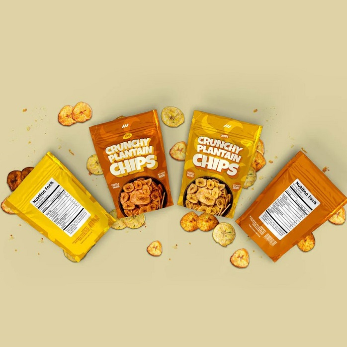 Empty Sustainable Customizable Design Yellow Chips Bag for Banana Chips