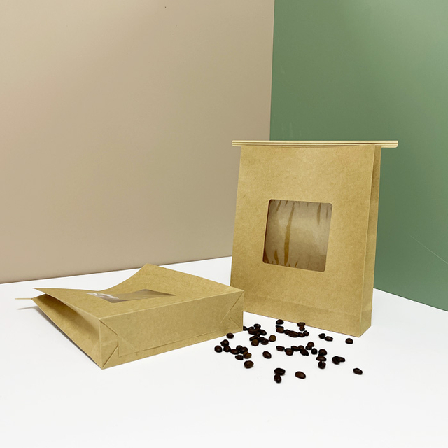 Designed Biodegradable Kraft Paper Bag Digital Printing Custom Food Packaging Solutions