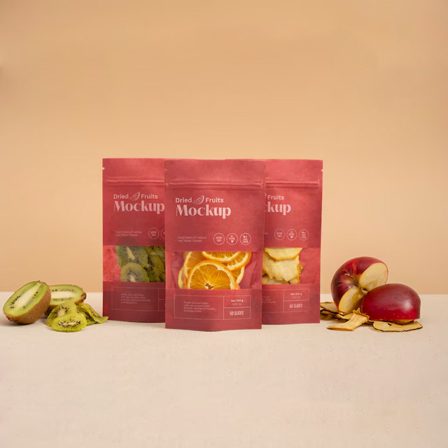 Custom Design Matte Laminating Kraft Stand Up Pouch for Dry Fruits