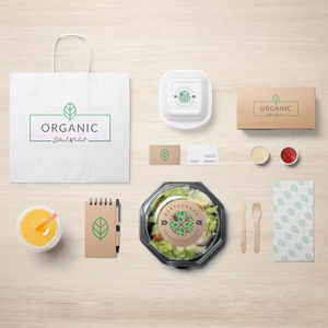 Designed Biodegradable Kraft Paper Bag Digital Printing Custom Food Packaging Solutions