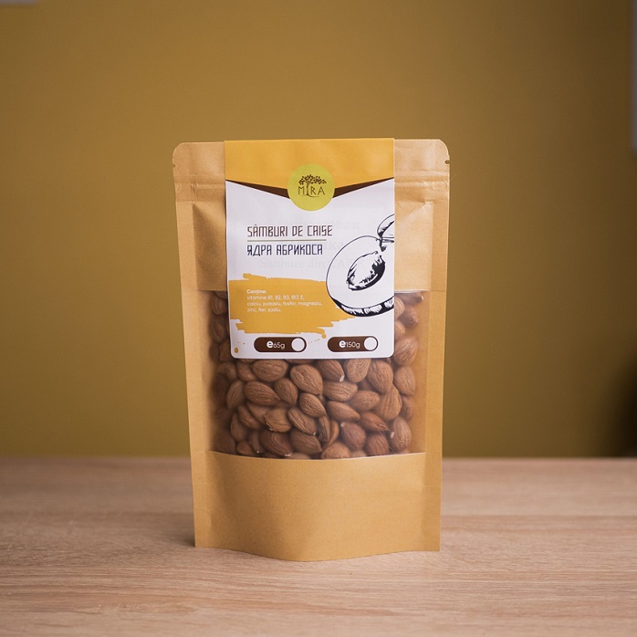 Plastic-free Wholesale Tear-Notch Ziplock Kraft Paper Bag with Window for Food Ingredients