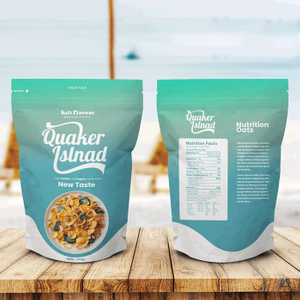 Food Grade Moisture-proof Compostable Doypack Zipper Instant Oatmeal Bag