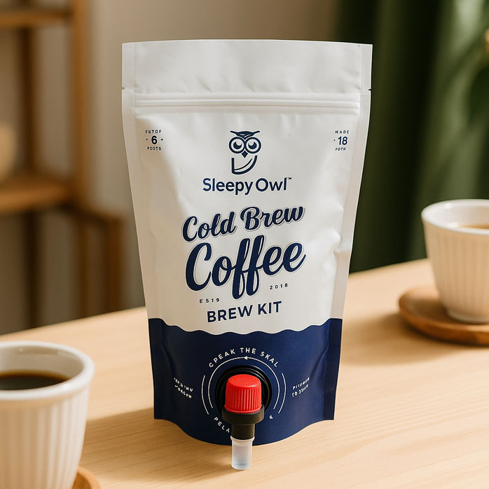 Vitop Valve Custom Stand Up Cold Brew Coffee Pouches