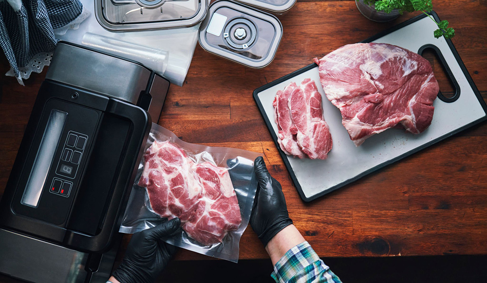 meat in vacuum sealed bag