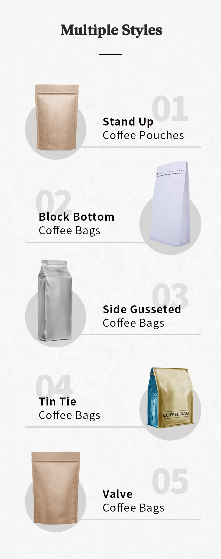 coffee packaging pouches