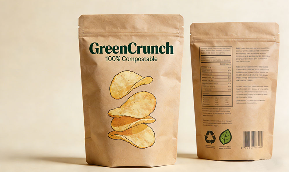 compostable potato chips pouches