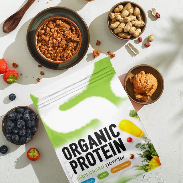 Recyclable Flat Bottom Whey Protein Bags